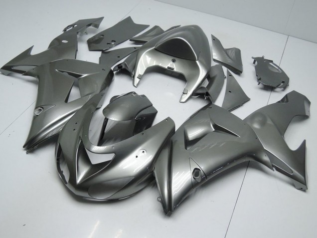 Brillant Gris Carénage Kawasaki ZX10R 2006-2007 Brillant Gris Carénage Kawasaki ZX10R 2006-2007