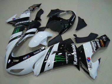 Blanc Monster Carénage Kawasaki ZX10R 2006-2007 Abordables