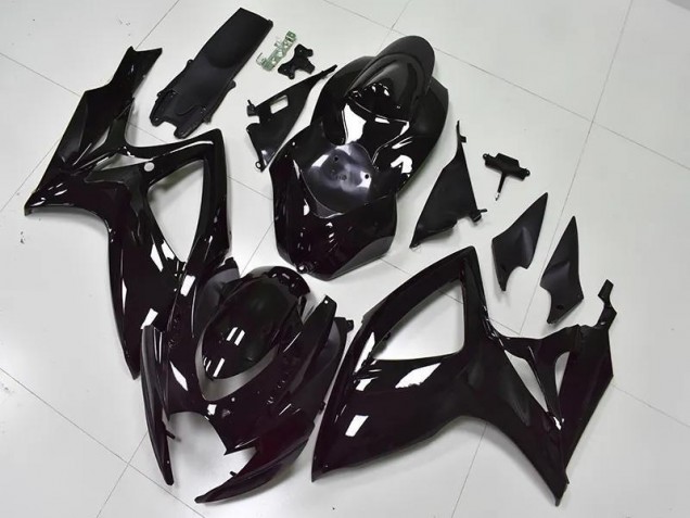 Noir Brillant Carénage Suzuki GSXR 600 / 750 K6 2006-2007 Noir Brillant Carénage Suzuki GSXR 600 / 750 K6 2006-2007