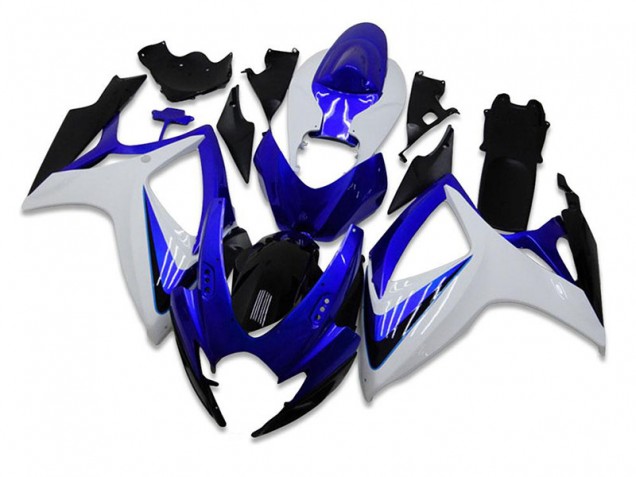 Bleu Blanc Kit Carénages Suzuki GSXR 600 / 750 K6 2006-2007 Bleu Blanc Kit Carénages Suzuki GSXR 600 / 750 K6 2006-2007