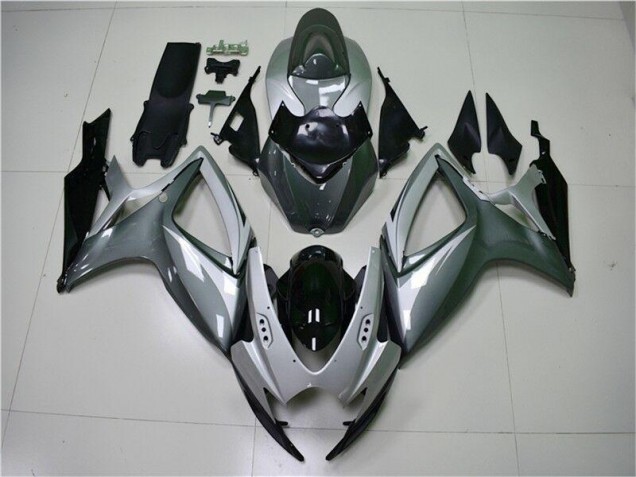 Argent Gris Carénages Suzuki GSXR 600 / 750 K6 2006-2007 Argent Gris Carénages Suzuki GSXR 600 / 750 K6 2006-2007