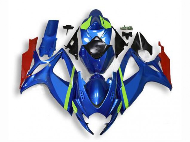 Bleu Kit Carénages Suzuki GSXR 600 / 750 K6 2006-2007 Bleu Kit Carénages Suzuki GSXR 600 / 750 K6 2006-2007