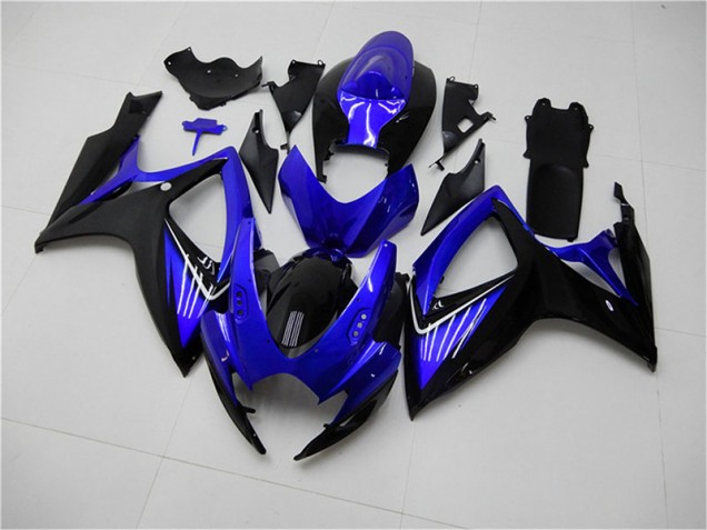 Bleu Noir Carénage Suzuki GSXR 600 / 750 K6 2006-2007 Bleu Noir Carénage Suzuki GSXR 600 / 750 K6 2006-2007
