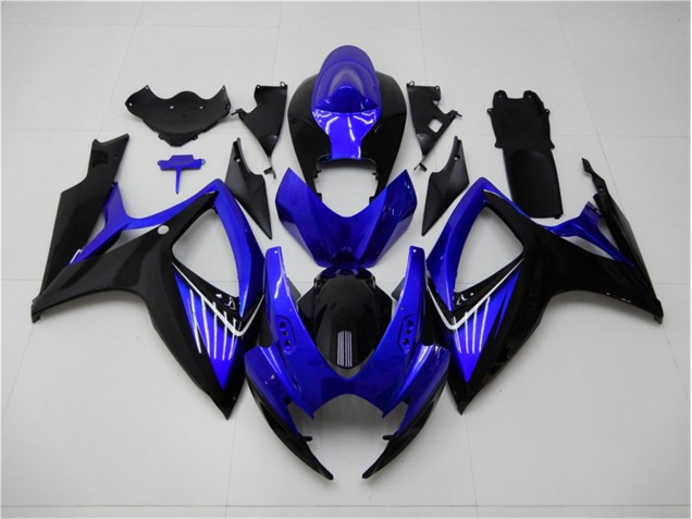 Bleu Noir Carénage Suzuki GSXR 600 / 750 K6 2006-2007 Bleu Noir Carénage Suzuki GSXR 600 / 750 K6 2006-2007