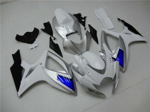 Blanc Bleu Carénages Suzuki GSXR 600 / 750 K6 2006-2007 Blanc Bleu Carénages Suzuki GSXR 600 / 750 K6 2006-2007