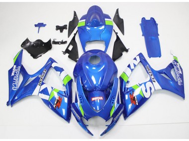 Bleu Blanc Kit Carénages Complet Suzuki GSXR 600 / 750 K6 2006-2007 Abordables