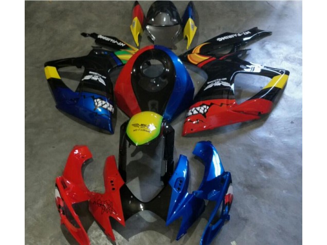 Rouge Bleu Carénage Suzuki GSXR 600 / 750 K6 2006-2007 Rouge Bleu Carénage Suzuki GSXR 600 / 750 K6 2006-2007