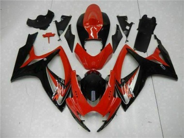 Rouge Carénages Suzuki GSXR 600 / 750 K6 2006-2007 Abordables