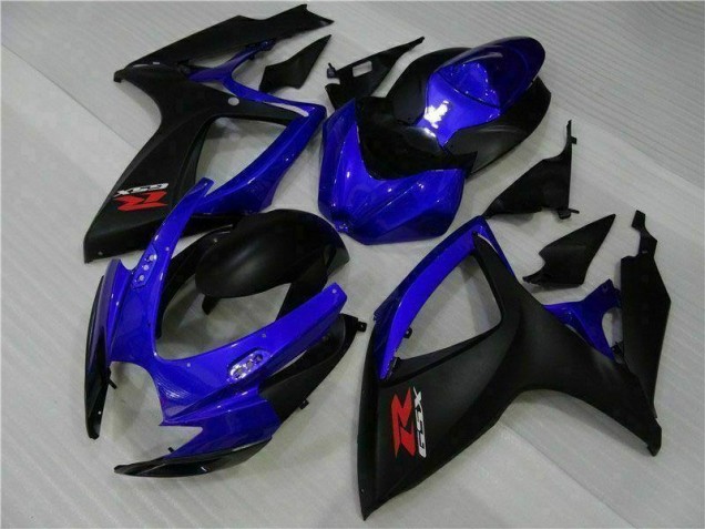 Bleu Noir Carénages Suzuki GSXR 600 / 750 K6 2006-2007 Bleu Noir Carénages Suzuki GSXR 600 / 750 K6 2006-2007