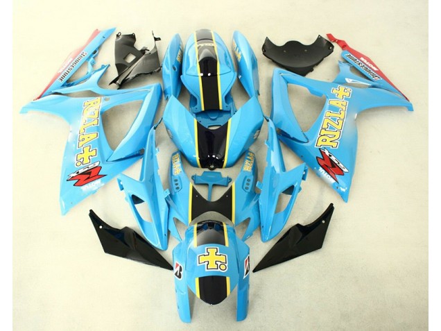 Bleu Noir Carrosserie Suzuki GSXR 600 / 750 K6 2006-2007 Bleu Noir Carrosserie Suzuki GSXR 600 / 750 K6 2006-2007