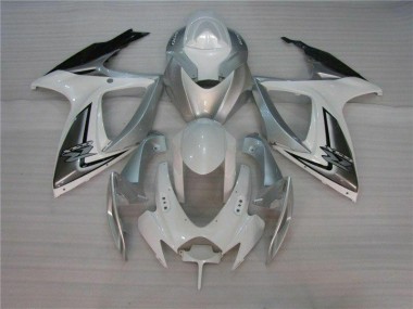 Blanc Argent Carénages Suzuki GSXR 600 / 750 K6 2006-2007 Abordables