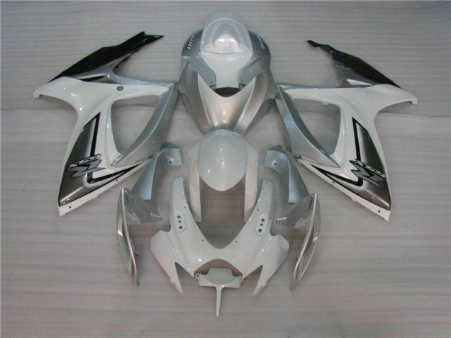 Blanc Argent Carénages Suzuki GSXR 600 / 750 K6 2006-2007 Blanc Argent Carénages Suzuki GSXR 600 / 750 K6 2006-2007