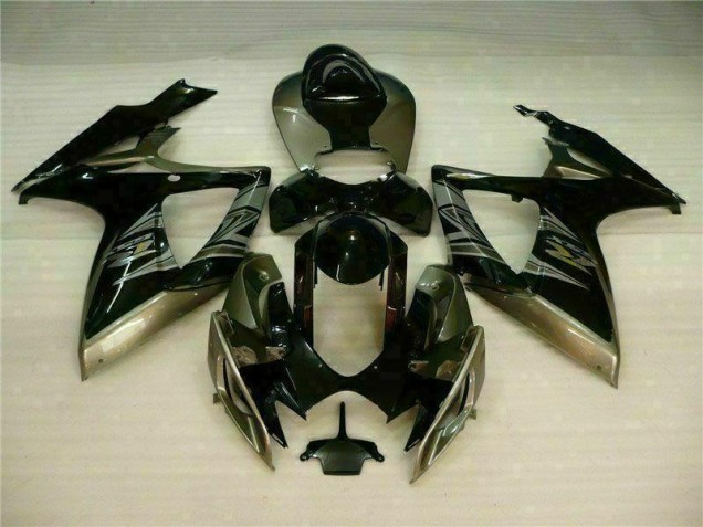 Noir Gris Carénages Suzuki GSXR 600 / 750 K6 2006-2007 Noir Gris Carénages Suzuki GSXR 600 / 750 K6 2006-2007