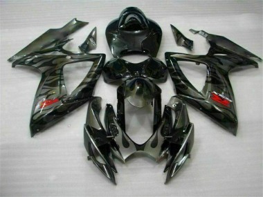 Noir Kit Carénages Complet Suzuki GSXR 600 / 750 K6 2006-2007 Abordables