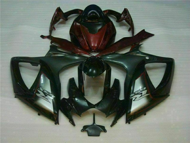 Noir Rouge Carénage Suzuki GSXR 600 / 750 K6 2006-2007 Noir Rouge Carénage Suzuki GSXR 600 / 750 K6 2006-2007