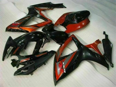 Noir Rouge Carrosserie Suzuki GSXR 600 / 750 K6 2006-2007 Abordables
