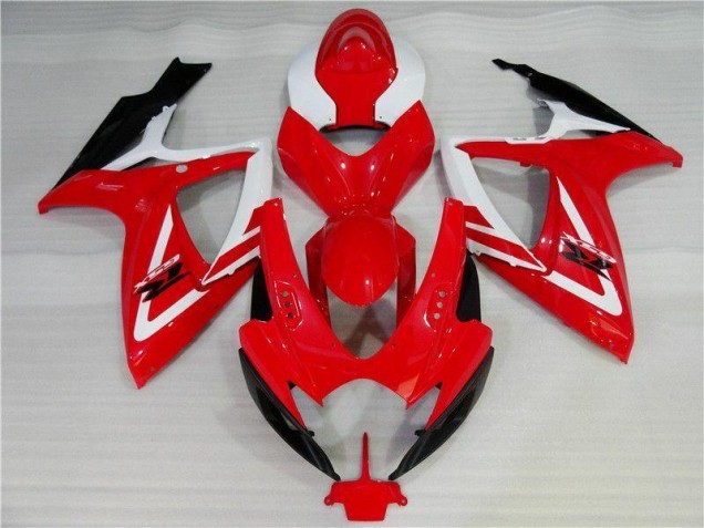 Rouge Blanc Carénage Suzuki GSXR 600 / 750 K6 2006-2007 Rouge Blanc Carénage Suzuki GSXR 600 / 750 K6 2006-2007