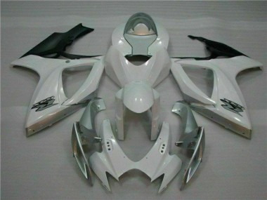 Blanc Argent Carénage Suzuki GSXR 600 / 750 K6 2006-2007 Abordables