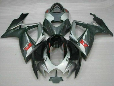 Argent Noir Carénage Suzuki GSXR 600 / 750 K6 2006-2007 Abordables