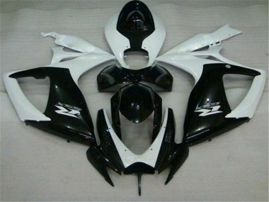 Noir Blanc Carénage Suzuki GSXR 600 / 750 K6 2006-2007 Abordables