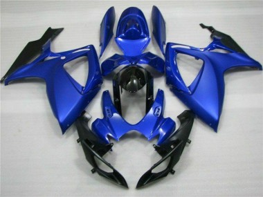 Bleu Noir Kit Carénages Complet Suzuki GSXR 600 / 750 K6 2006-2007 Abordables