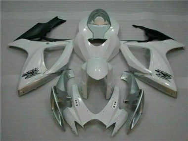 Blanc Argent Carrosserie Suzuki GSXR 600 / 750 K6 2006-2007 Abordables
