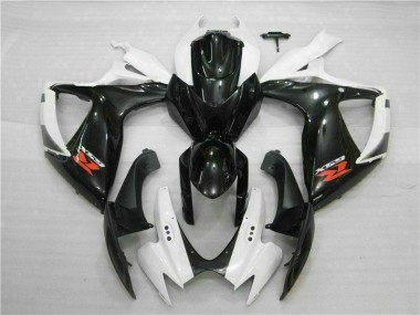 Blanc Noir Carénages Suzuki GSXR 600 / 750 K6 2006-2007 Abordables