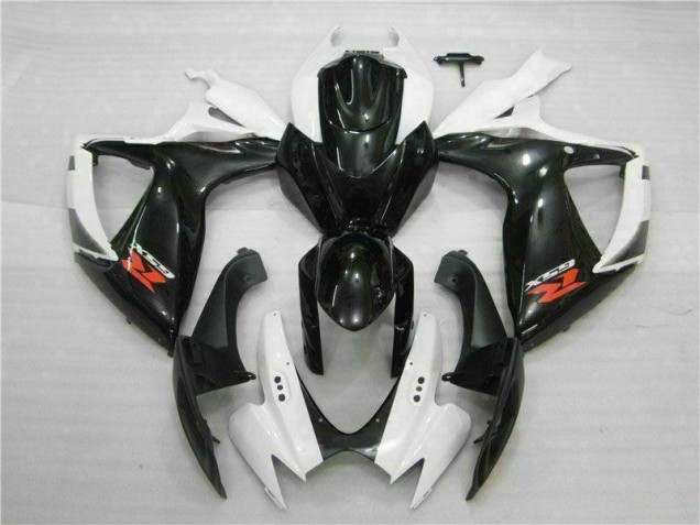 Blanc Noir Carénages Suzuki GSXR 600 / 750 K6 2006-2007 Blanc Noir Carénages Suzuki GSXR 600 / 750 K6 2006-2007