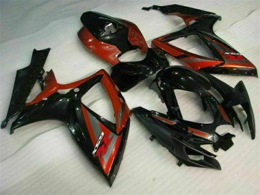 Noir Rouge Carénages Suzuki GSXR 600 / 750 K6 2006-2007 Abordables