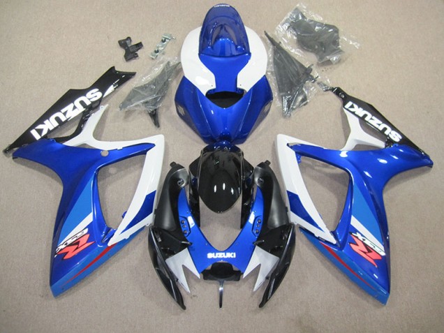 Bleu Blanc Carrosserie Suzuki GSXR 600 K6 2006-2007 Bleu Blanc Carrosserie Suzuki GSXR 600 K6 2006-2007