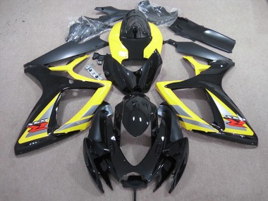 Noir Jaune Carénage Suzuki GSXR 600 K6 2006-2007 Abordables