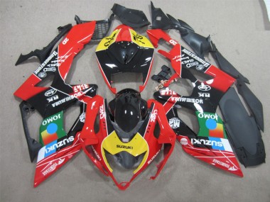 Noir Rouge Jaune Jomo Carénage Suzuki GSXR 600 K6 2006-2007 Abordables