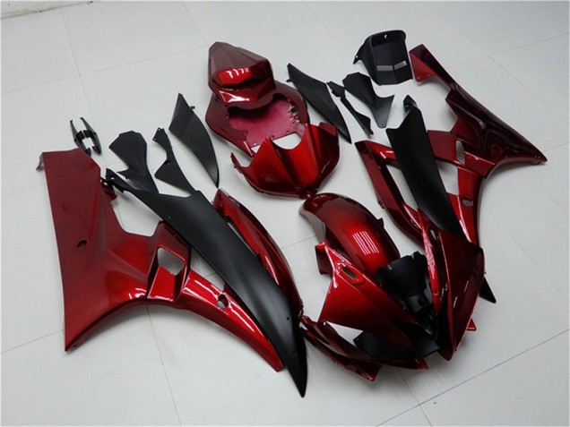 Rouge Noir Carénages Yamaha R6 2006-2007 Rouge Noir Carénages Yamaha R6 2006-2007