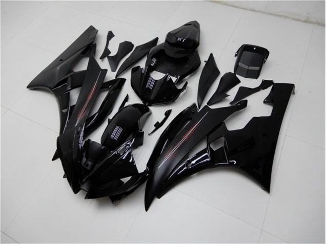 Brillant Noir Mat Carénage Yamaha R6 2006-2007