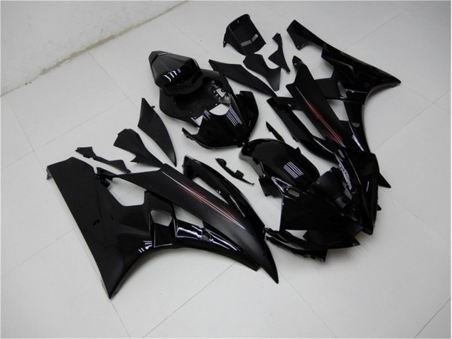 Brillant Noir Mat Carénage Yamaha R6 2006-2007