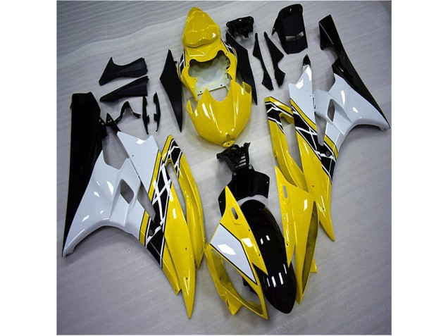 Jaune Blanc Noir Carénage Yamaha R6 2006-2007 Jaune Blanc Noir Carénage Yamaha R6 2006-2007