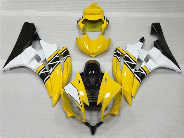Jaune Blanc Noir Carénage Yamaha R6 2006-2007 Jaune Blanc Noir Carénage Yamaha R6 2006-2007