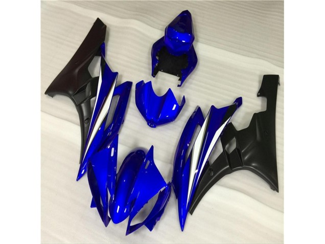 Bleu Noir Kit Carénages Complet Yamaha R6 2006-2007
