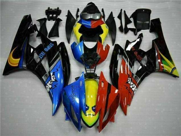 Jaune Bleu Rouge Carénage Yamaha R6 2006-2007