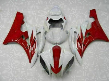 Rouge Blanc Carrosserie Yamaha R6 2006-2007 Abordables