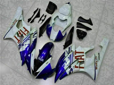 Blanc Bleu Carénage Yamaha R6 2006-2007 Abordables