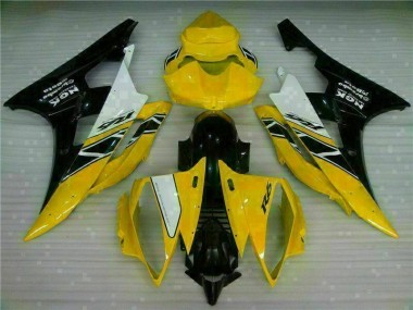 Jaune Noir Carénages Yamaha R6 2006-2007 Abordables