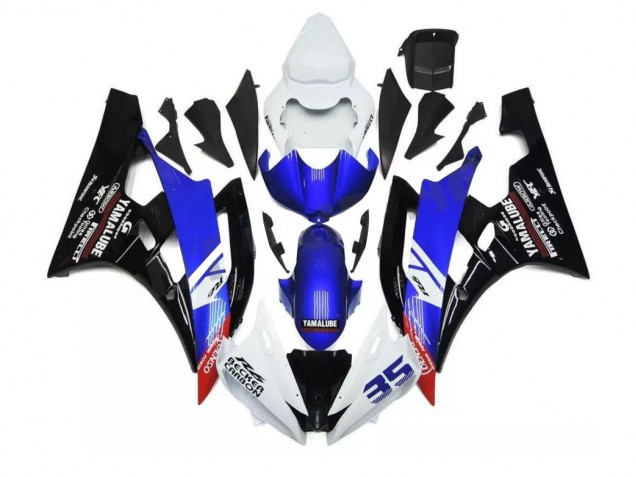 Bleu Blanc Kit Carénages Complet Yamaha R6 2006-2007 Bleu Blanc Kit Carénages Complet Yamaha R6 2006-2007