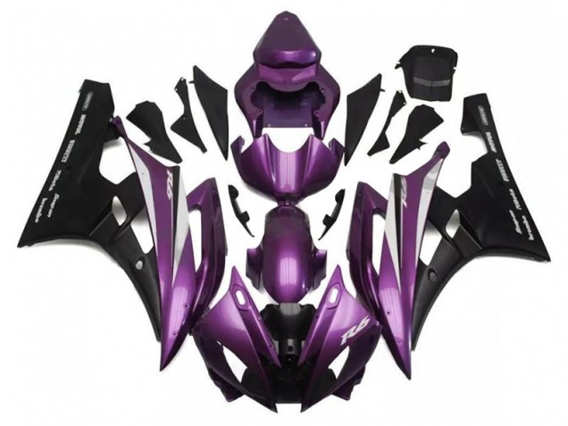 Violet Noir Carénage Yamaha R6 2006-2007