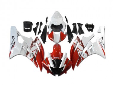 Rouge Blanc Carénages de Rechange Yamaha R6 2006-2007 Abordables
