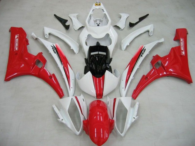 Blanc Rouge Michelin Carénage Yamaha R6 2006-2007