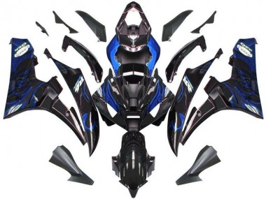 Noir Bleu Flamme Carénage Yamaha R6 2006-2007 Abordables