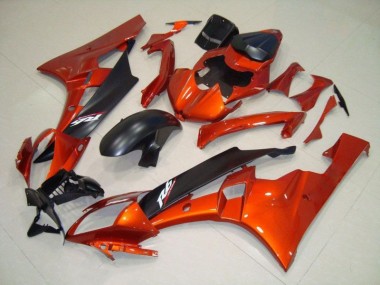Orange Noir Mat Carénages Yamaha R6 2006-2007 Abordables