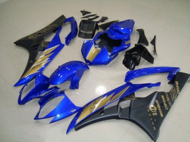 Noir Bleu avec Or Décalque Carénages Yamaha R6 2006-2007 Abordables