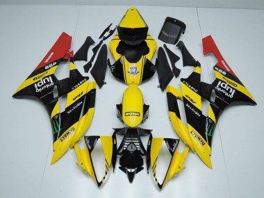 Jaune Noir Monster Carénage Yamaha R6 2006-2007 Abordables
